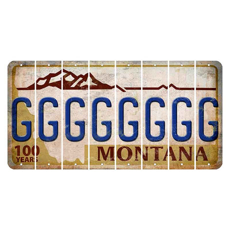 Montana Centennial Cut License Plate Strips (Set of 8) G