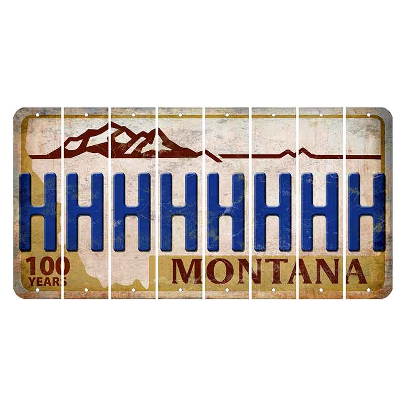 Montana Centennial Cut License Plate Strips (Set of 8) H