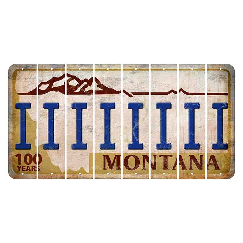 Montana Centennial Cut License Plate Strips (Set of 8) I