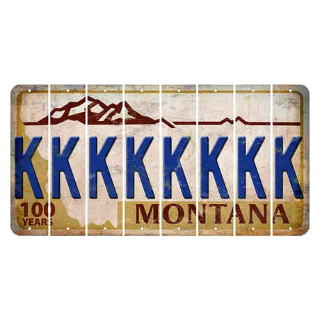 Montana Centennial Cut License Plate Strips (Set of 8) K