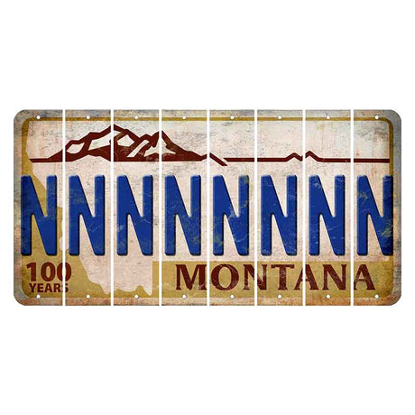 Montana Centennial Cut License Plate Strips (Set of 8) N