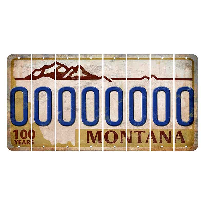 Montana Centennial Cut License Plate Strips (Set of 8) O