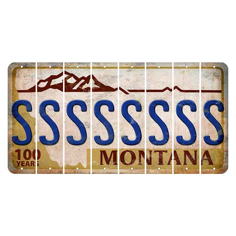 Montana Centennial Cut License Plate Strips (Set of 8) S