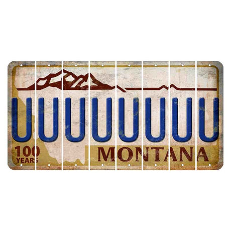 Montana Centennial Cut License Plate Strips (Set of 8) U