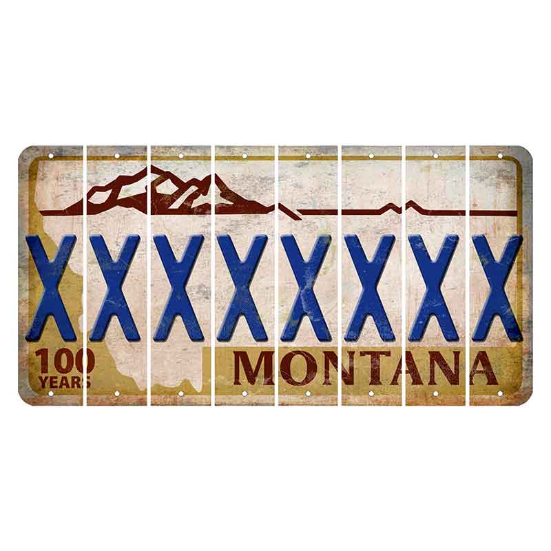 Montana Centennial Cut License Plate Strips (Set of 8) X