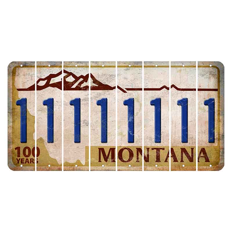 Montana Centennial Cut License Plate Strips (Set of 8) 1