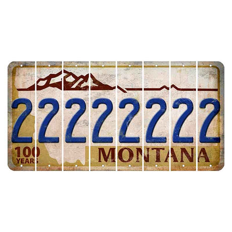 Montana Centennial Cut License Plate Strips (Set of 8) 2