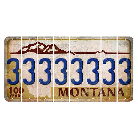 Montana Centennial Cut License Plate Strips (Set of 8) 3