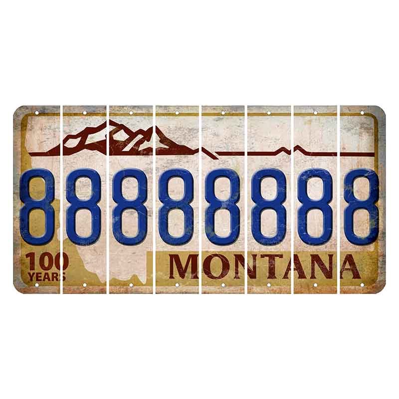 Montana Centennial Cut License Plate Strips (Set of 8) 8