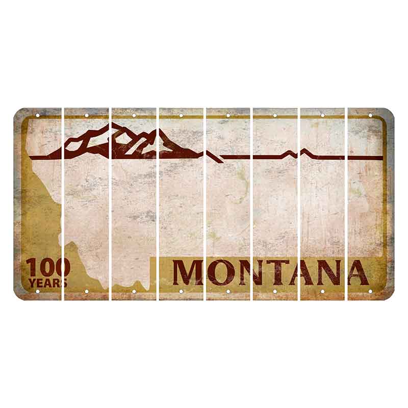 Montana Centennial Cut License Plate Strips (Set of 8) Blank