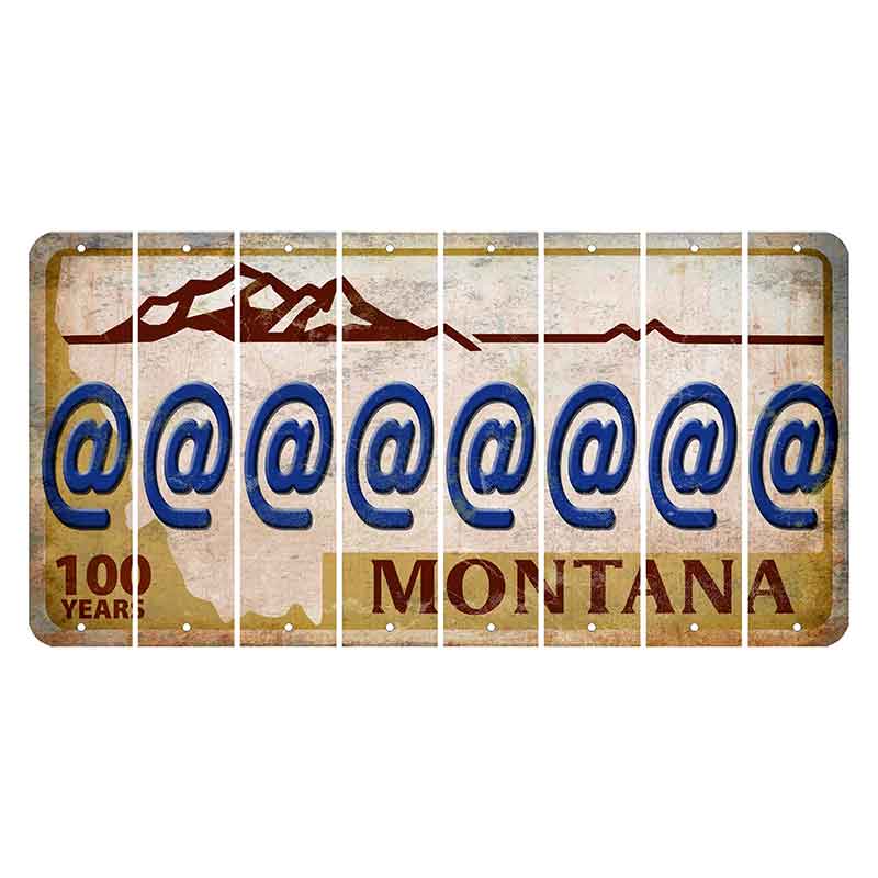 Montana Centennial Cut License Plate Strips (Set of 8) At Sign