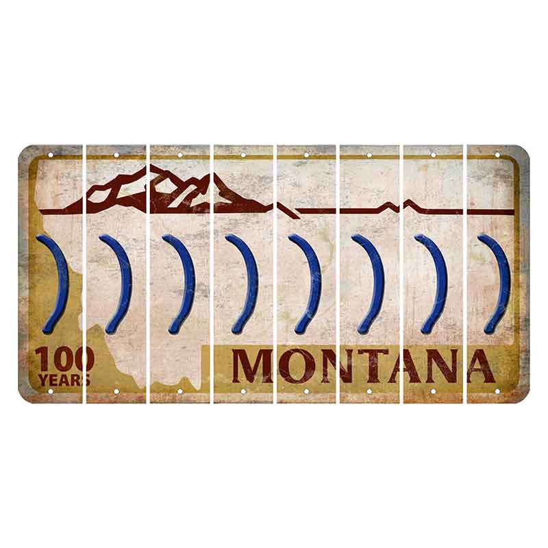 Montana Centennial Cut License Plate Strips (Set of 8) Parenthesis - Right