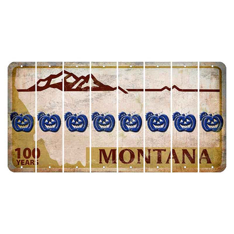 Montana Centennial Cut License Plate Strips (Set of 8) Pumpkin