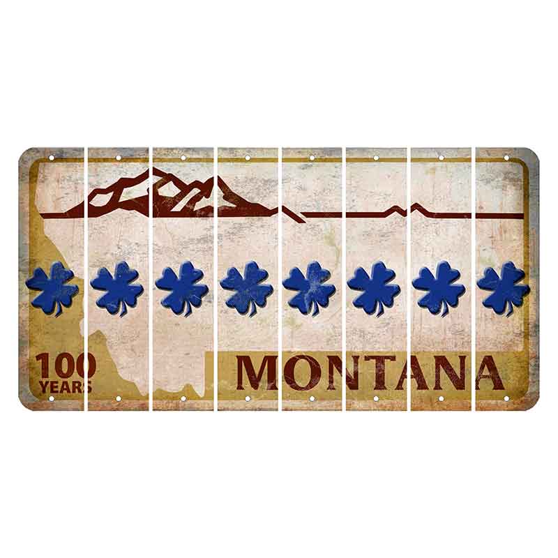 Montana Centennial Cut License Plate Strips (Set of 8) Shamrock