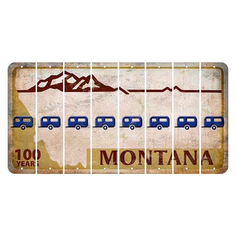 Montana Centennial Cut License Plate Strips (Set of 8) Trailer