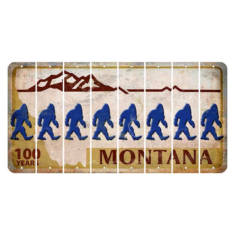 Montana Centennial Cut License Plate Strips (Set of 8) Bigfoot