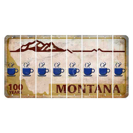 Montana Centennial Cut License Plate Strips (Set of 8) Coffee Mug