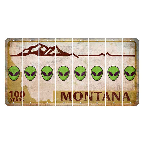 Montana Centennial Cut License Plate Strips (Set of 8) Alien