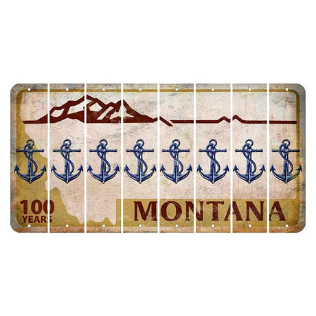 Montana Centennial Cut License Plate Strips (Set of 8) Boat Anchor