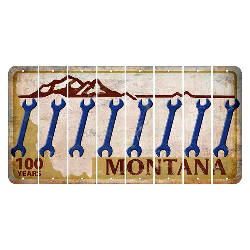 Montana Centennial Cut License Plate Strips (Set of 8) Wrench