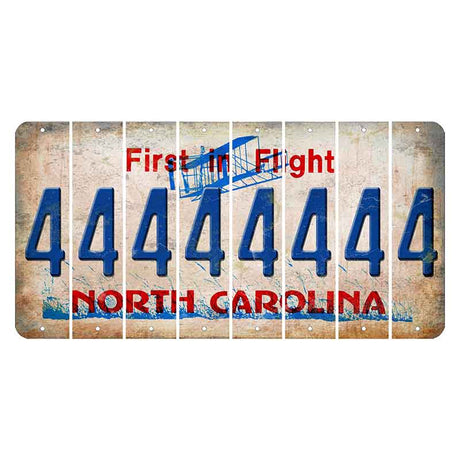 North Carolina First in Flight Cut License Plate Strips (Set of 8) 4