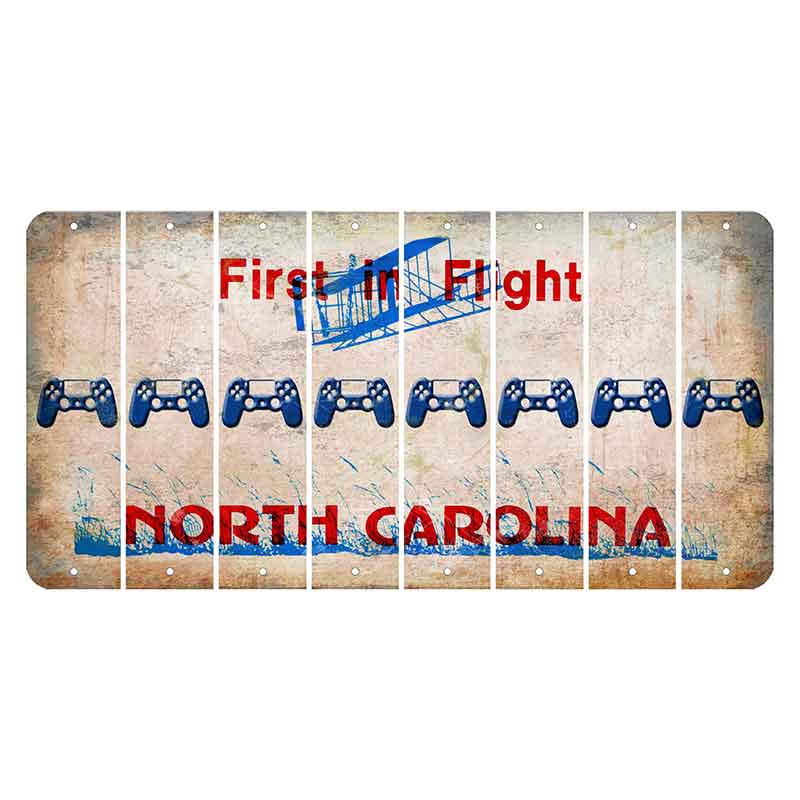 North Carolina First in Flight Cut License Plate Strips (Set of 8) PS Controller