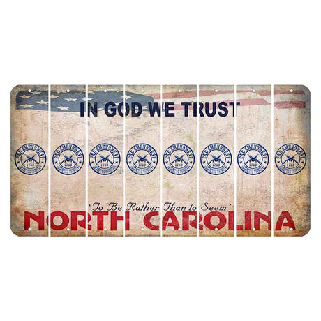 North Carolina In God We Trust Cut License Plate Strips (Set of 8) 2nd Amendment