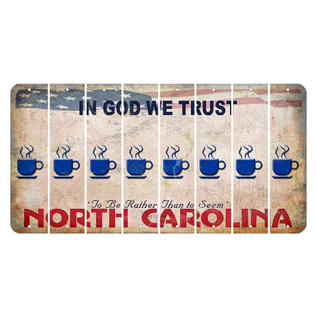 North Carolina In God We Trust Cut License Plate Strips (Set of 8) Coffee Mug