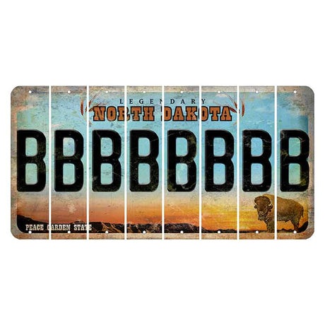 North Dakota Legendary Cut License Plate Strips (Set of 8) B