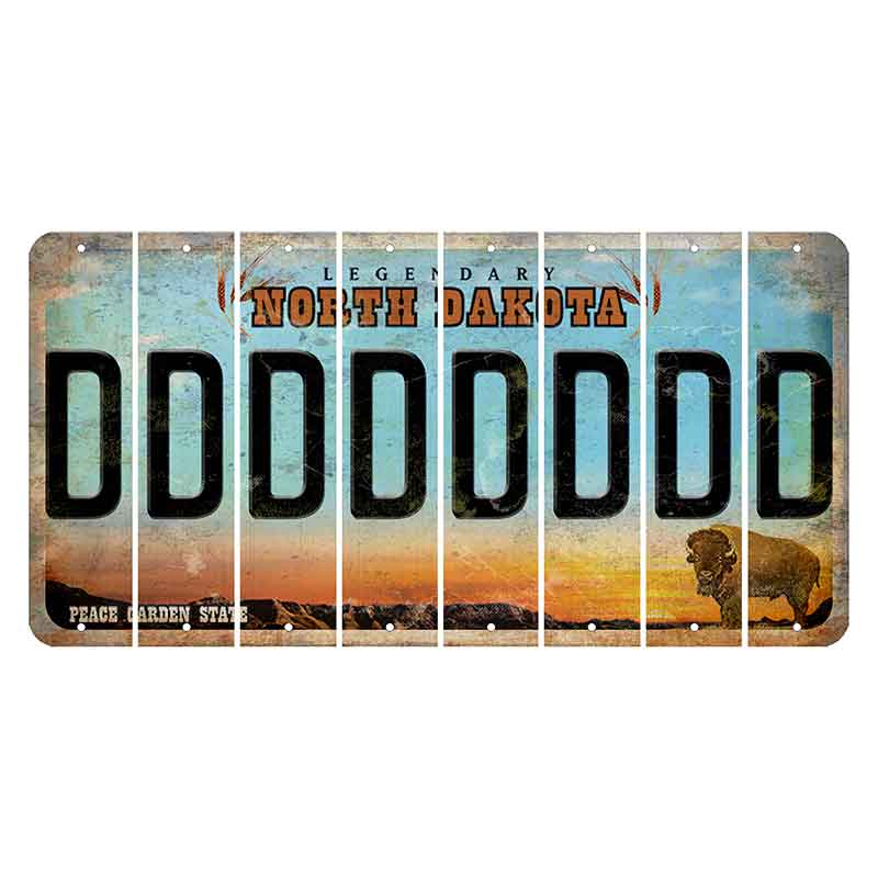 North Dakota Legendary Cut License Plate Strips (Set of 8) D