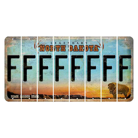 North Dakota Legendary Cut License Plate Strips (Set of 8) F