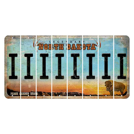 North Dakota Legendary Cut License Plate Strips (Set of 8) I