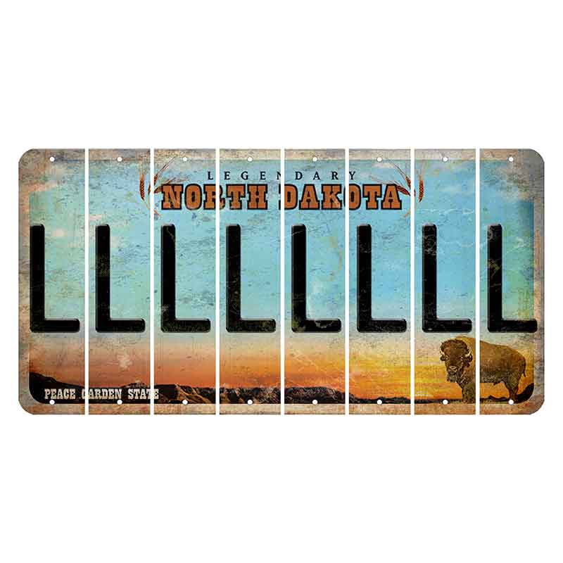 North Dakota Legendary Cut License Plate Strips (Set of 8) L