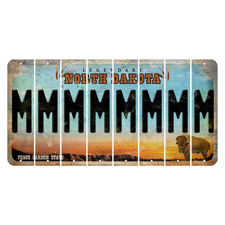 North Dakota Legendary Cut License Plate Strips (Set of 8) M