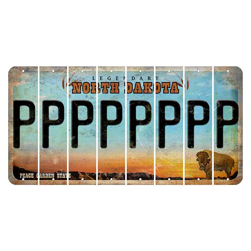 North Dakota Legendary Cut License Plate Strips (Set of 8) P