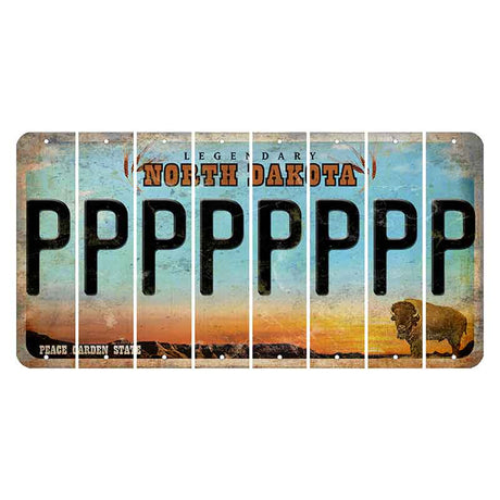 North Dakota Legendary Cut License Plate Strips (Set of 8) P