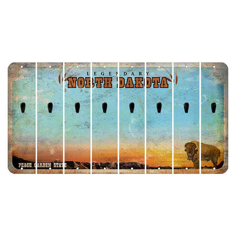 North Dakota Legendary Cut License Plate Strips (Set of 8) Apostrophe