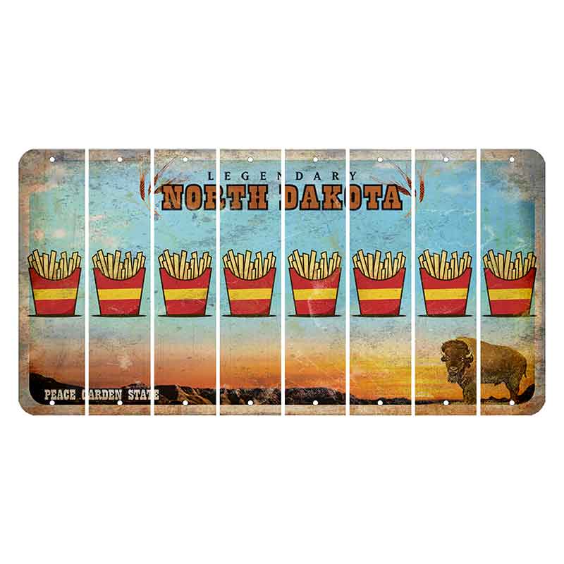 North Dakota Legendary Cut License Plate Strips (Set of 8) French Fries