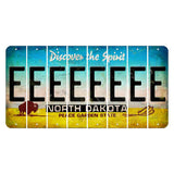 North Dakota Discover the Spirit Cut License Plate Strips (Set of 8) E