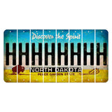 North Dakota Discover the Spirit Cut License Plate Strips (Set of 8) H