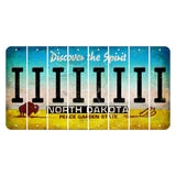 North Dakota Discover the Spirit Cut License Plate Strips (Set of 8) I