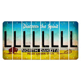 North Dakota Discover the Spirit Cut License Plate Strips (Set of 8) L