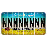 North Dakota Discover the Spirit Cut License Plate Strips (Set of 8) N