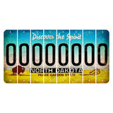 North Dakota Discover the Spirit Cut License Plate Strips (Set of 8) O