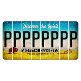 North Dakota Discover the Spirit Cut License Plate Strips (Set of 8) P