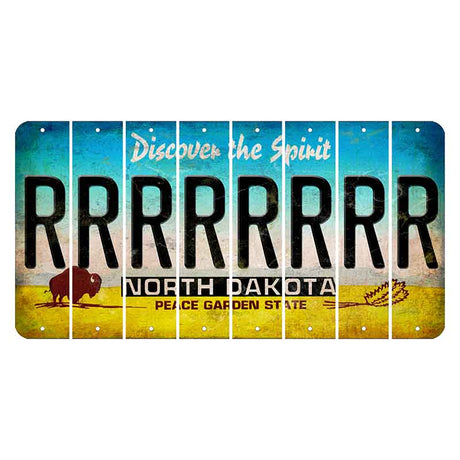 North Dakota Discover the Spirit Cut License Plate Strips (Set of 8) R