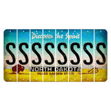 North Dakota Discover the Spirit Cut License Plate Strips (Set of 8) S