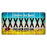 North Dakota Discover the Spirit Cut License Plate Strips (Set of 8) X