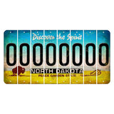 North Dakota Discover the Spirit Cut License Plate Strips (Set of 8)