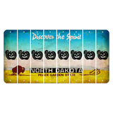 North Dakota Discover the Spirit Cut License Plate Strips (Set of 8) Pumpkin